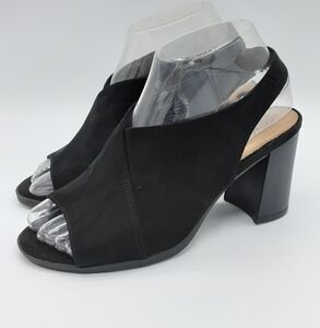 Dexflex Comfort Black Sandal Heel Shoe Size 6W.